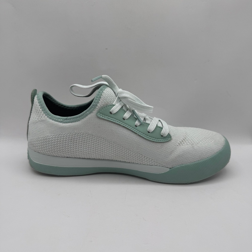 Vessi Weekend Sneaker Women 10 Grey Sage Green Waterproof Knit Low Top Shoes - Picture 7 of 12
